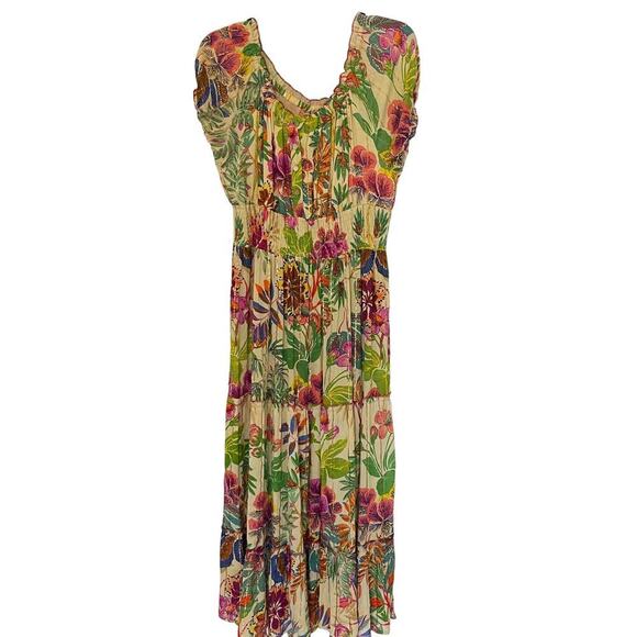 Me 2 Magic Women's Floral Bohemian Summer Festival Floral Maxi Dress Size Large - Picture 2 of 10